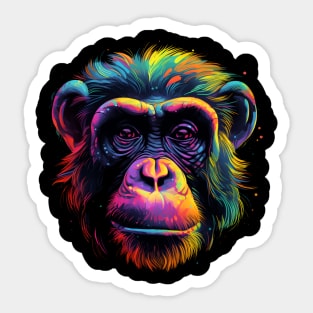 Neon Chimp Sticker
